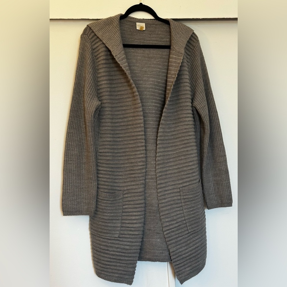 Cozy Gray Women's Sweater Cardigan